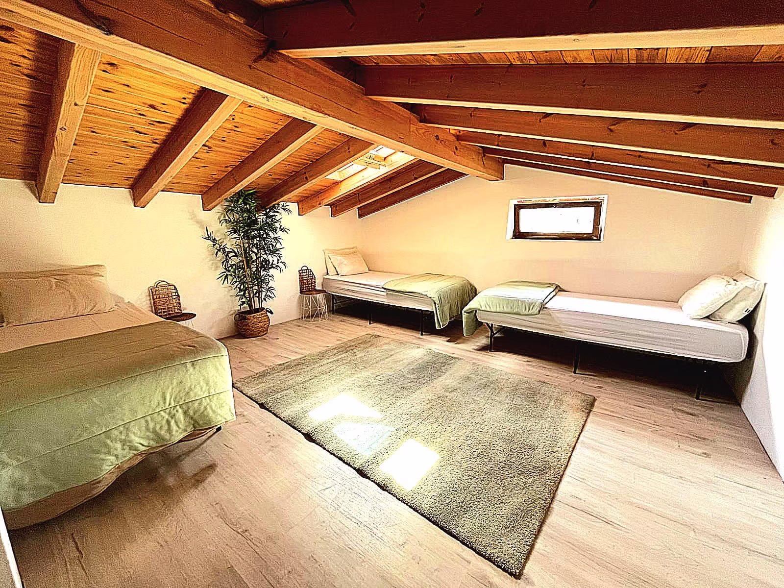 Attic lower level triple bedroom